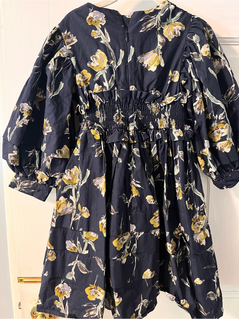 *Clearance* Jessie&James of London Girls' Navy Smocked Waist Dress size 4 - Picture 2 of 5